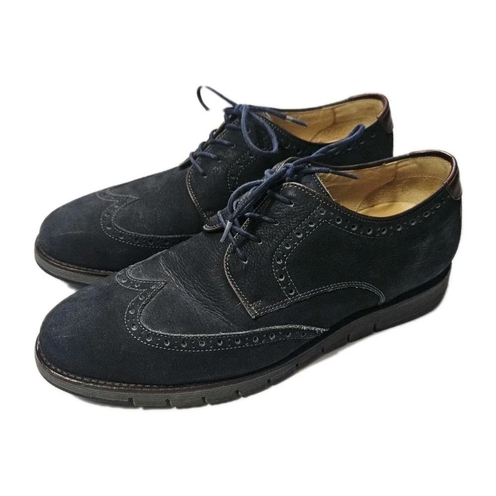 Johnston Murphy J&M 27-2237 Blue Oxford Sheep Skin Casual Shoes Men's Size 10.5M